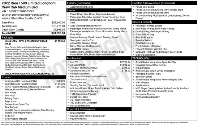 2022 Ram 1500 Longhorn