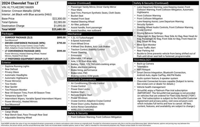 Used 2024 Chevrolet Trax FWD LT For Sale in Muscle Shoals, AL