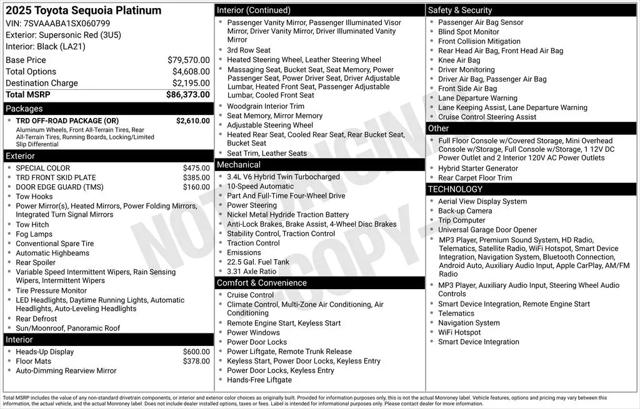 2025 Toyota Sequoia Platinum