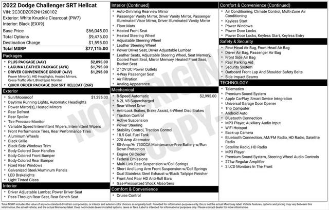 2022 Dodge Challenger SRT Hellcat