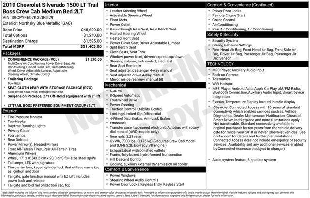 2019 Chevrolet Silverado 1500 LT Trail Boss 2019 Chevrolet Silverado 1500 LT Trail Boss