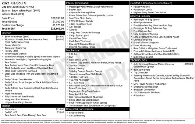 2021 Kia Soul S 2021 Kia Soul S