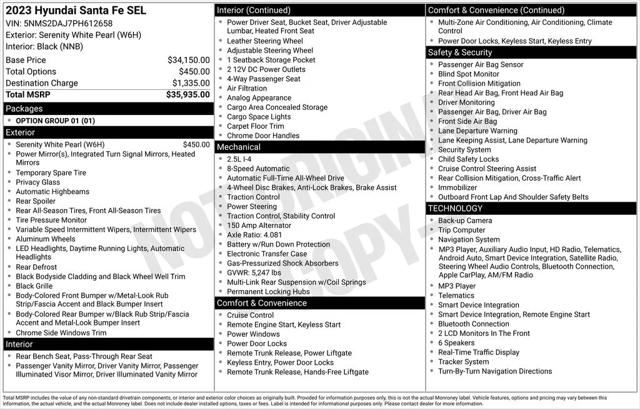 2023 Hyundai Santa Fe SEL 2023 Hyundai Santa Fe SEL