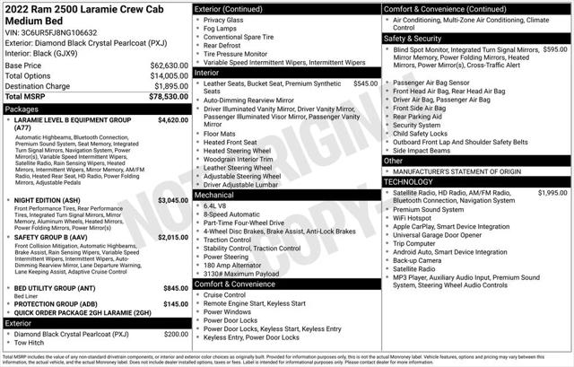 2022 Ram 2500 Laramie Crew Cab 4x4 64 Box