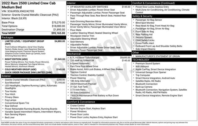2022 Ram 2500 Limited Crew Cab 4x4 64 Box