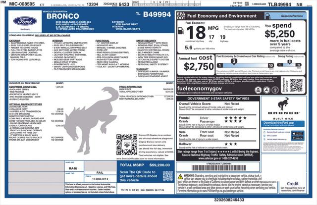 2026 Ford Bronco Badlands for sale in Plainville, CT