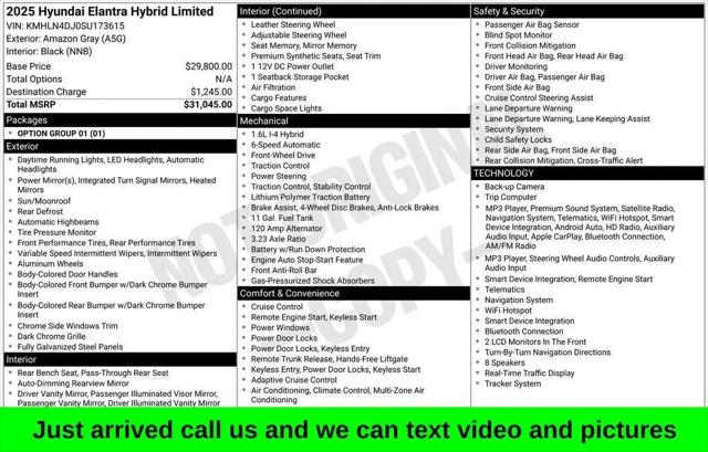 2025 Hyundai Elantra Hybrid Limited for sale in Sherman, TX