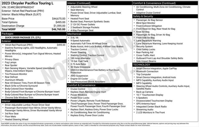 2023 Chrysler Pacifica Touring L AWD