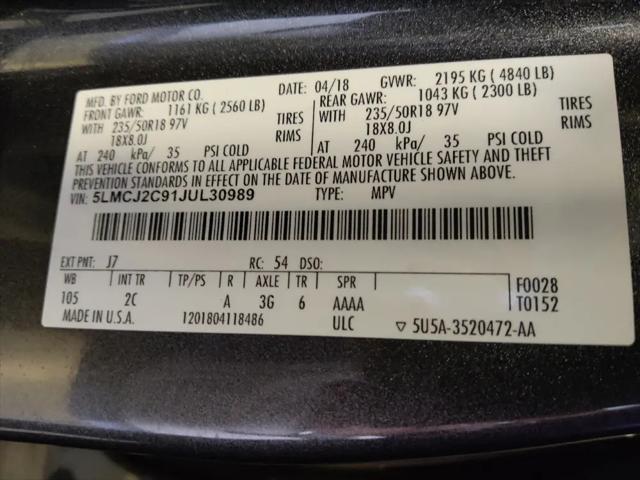 2018 Lincoln MKC Select