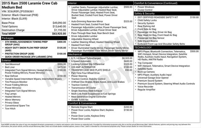 2015 Ram 2500 Laramie for sale in Gurnee, IL