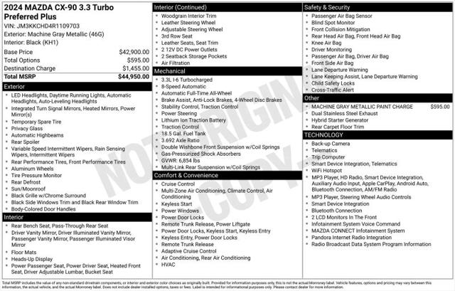 2024 Mazda X-90 3.3 Turbo Preferred Plus for sale in Huntsville, AL