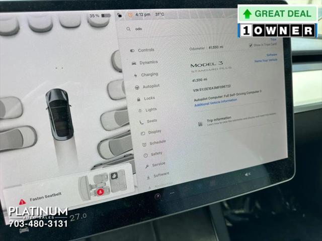 2021 Tesla Model 3 Standard Range Plus Rear-Wheel Drive
