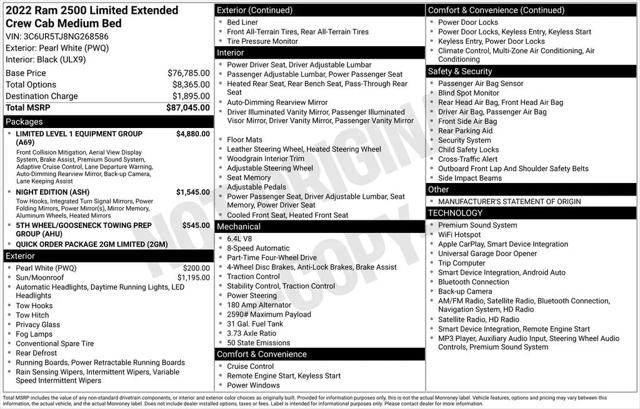 2022 Ram 2500 Limited Mega Cab 4x4 64 Box