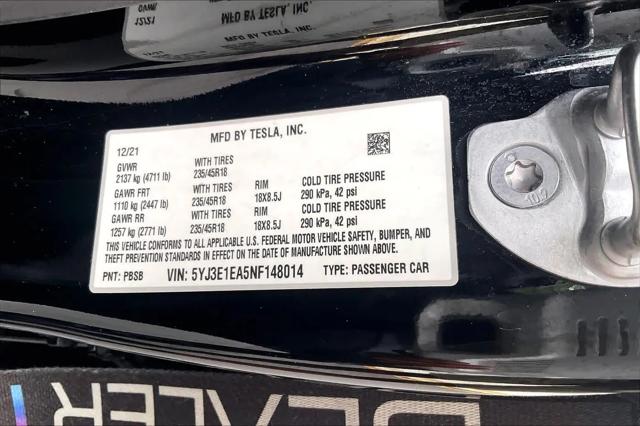 2022 Tesla Model 3 Rear-Wheel Drive