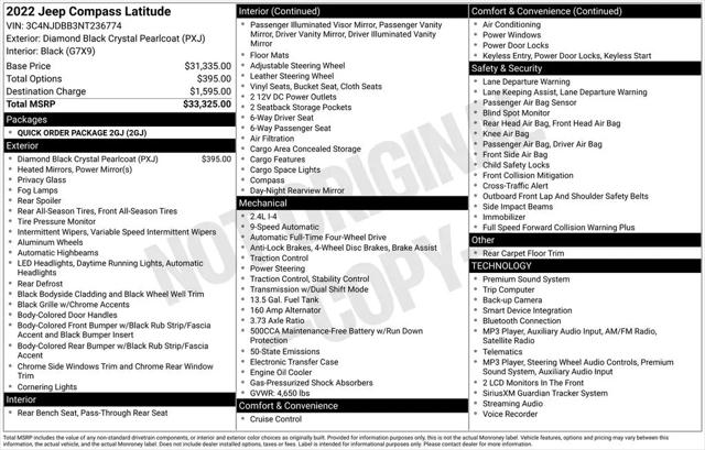 2022 Jeep Compass Latitude 4x4