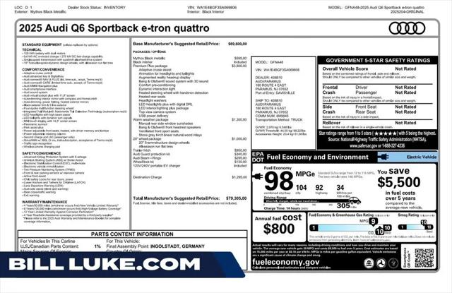 2025 Audi Q6 e-tron Sportback Premium Plus for sale in Phoenix, AZ