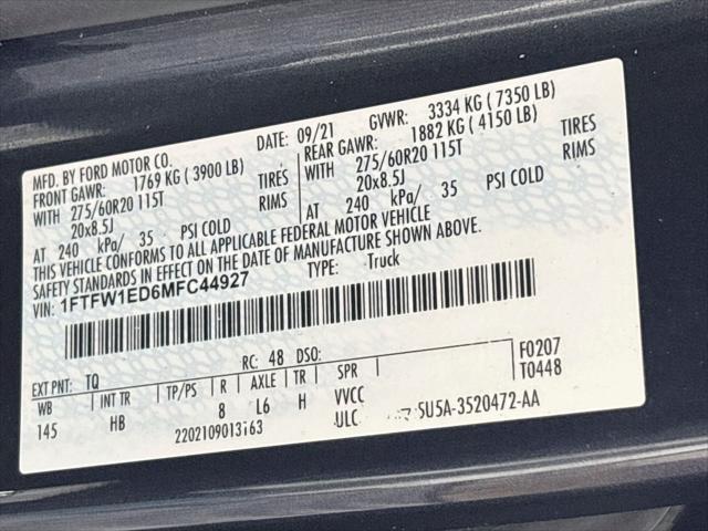 Used 2021 Ford F-150 LARIAT For Sale in Millington, TN
