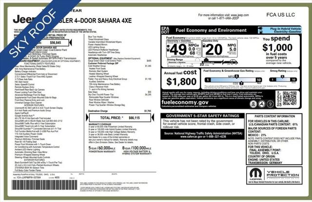 2023 Jeep Wrangler 4xe Sahara 4x4 for sale in Gilbert, AZ