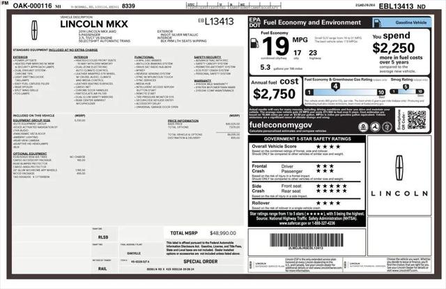 2014 Lincoln MKX Base for sale in Savannah, GA