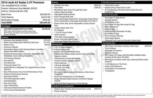 2016 Audi A3 2.0T Premium for sale near Columbus, OH
