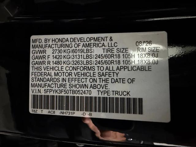 2026 Honda Ridgeline RTL