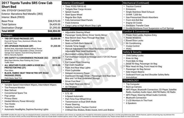 2017 Toyota Tundra SR5 5.7L V8