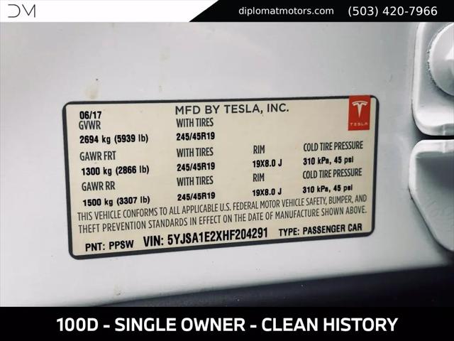 2017 Tesla Model S P100D