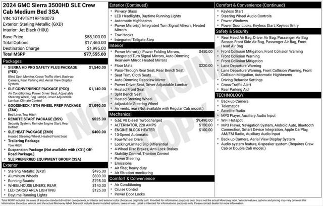 2024 GMC Sierra 3500HD 4WD Crew Cab Standard Bed SLE for sale in Dover, DE