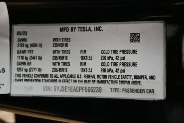 2023 Tesla Model 3 Rear-Wheel Drive