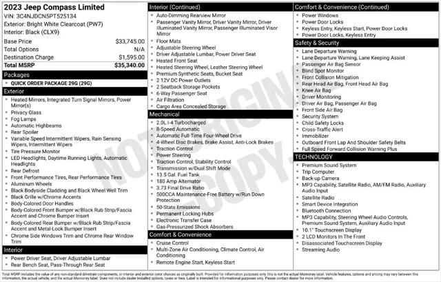 2023 Jeep Compass Limited 4x4