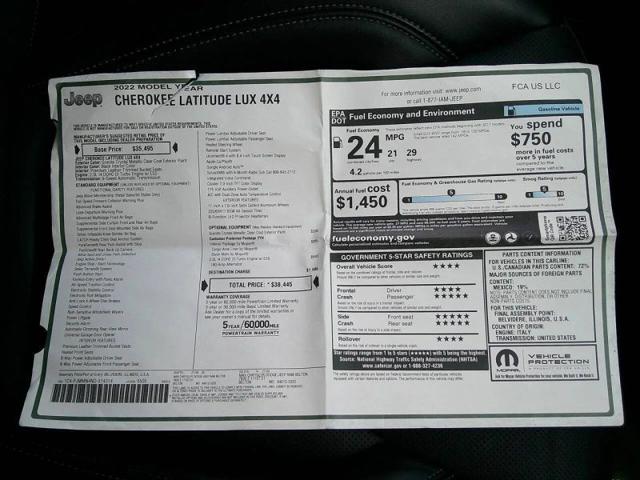 2022 Jeep Cherokee Latitude Lux 4x4
