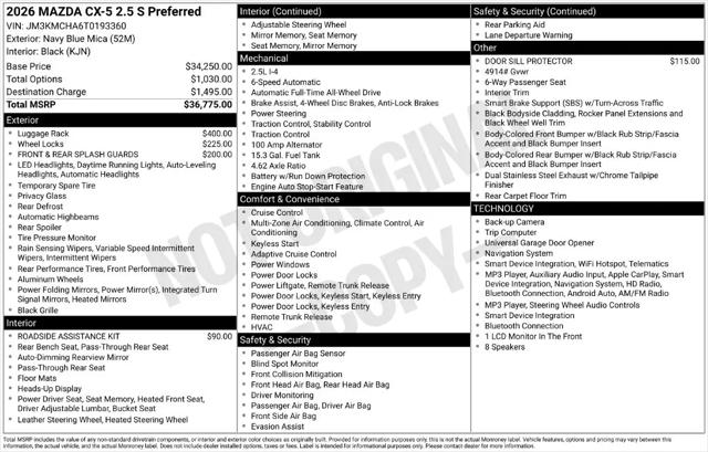 2026 Mazda CX-5 2.5 S Preferred