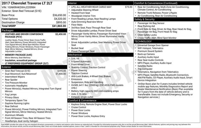 2017 Chevrolet Traverse 2LT for sale in McKinney, TX