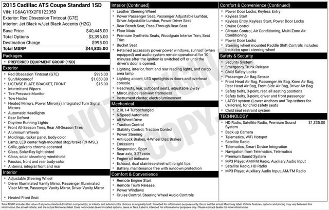 2015 Cadillac ATS Standard for sale in Cincinnati, OH
