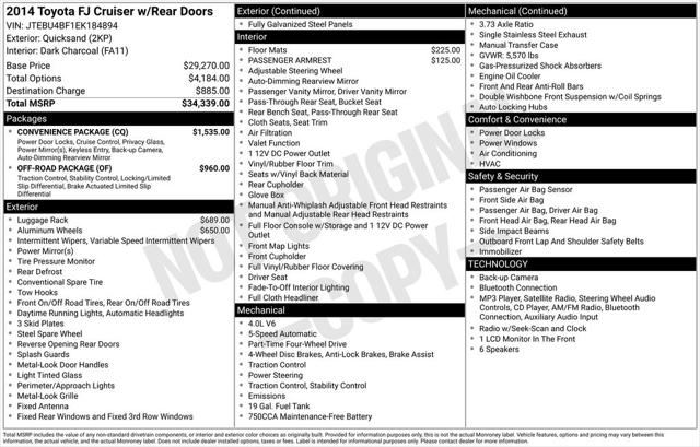 2014 Toyota FJ Cruiser Base for sale in Cincinnati, OH