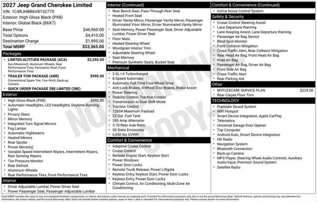 2027 Jeep Grand Cherokee Limited 2027 Jeep Grand Cherokee Limited
