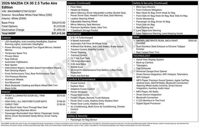2026 Mazda CX-30 2.5 Turbo Aire Edition