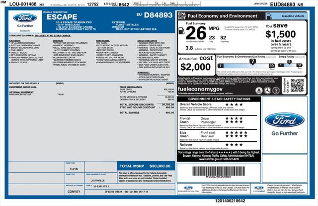 Used 2014 Ford Escape Titanium For Sale in Muscle Shoals, AL