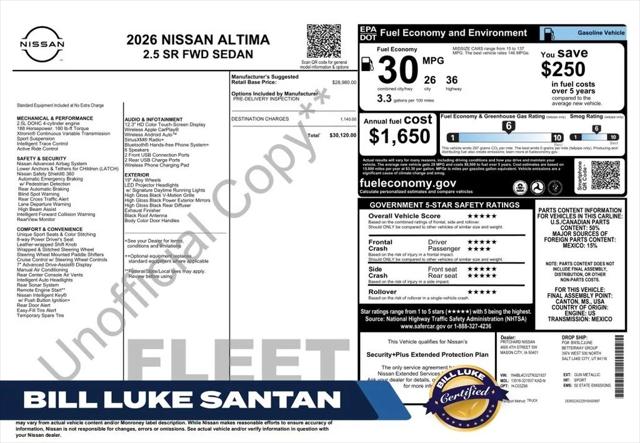 2026 Nissan Altima SR FWD for sale in Gilbert, AZ