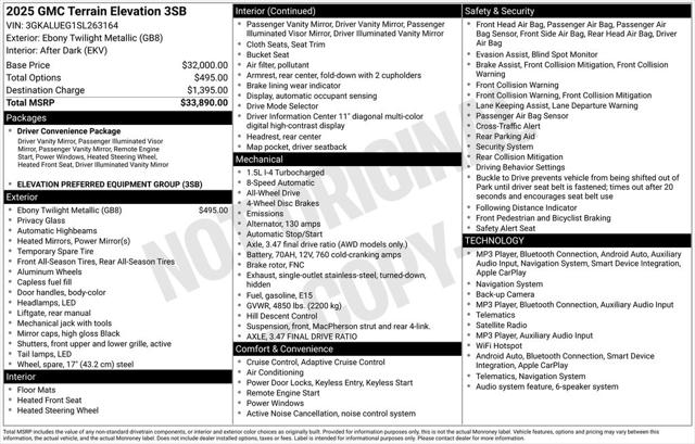 2025 GMC Terrain AWD Elevation for sale in Clinton Township, MI