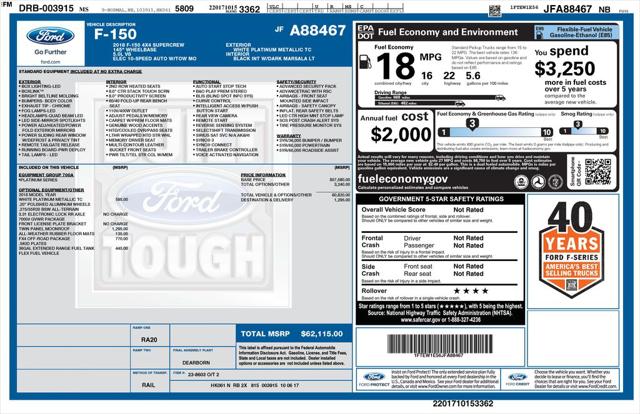 Used 2018 Ford F-150 Platinum For Sale in Muscle Shoals, AL