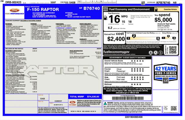 2019 Ford F-150 Raptor for sale in Monmouth Junction, NJ