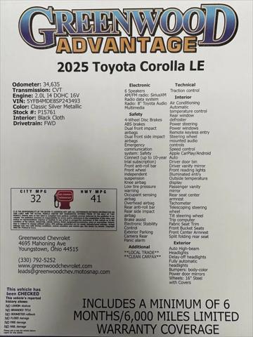 2025 Toyota Corolla LE