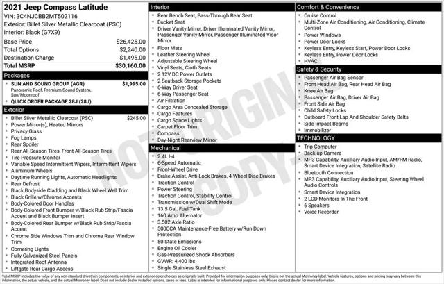 2021 Jeep Compass Latitude FWD