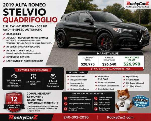 2019 Alfa Romeo Stelvio Quadrifoglio AWD for sale in Temple Hills, MD