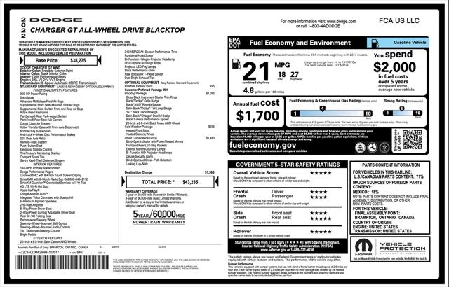 2022 Dodge Charger GT AWD for sale in Detroit, MI