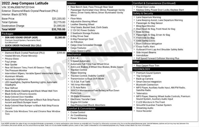 2022 Jeep Compass Latitude 4x4
