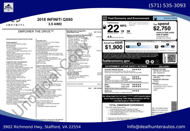 2018 INFINITI QX60 3.5 for sale in Stafford, VA