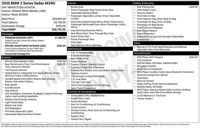 2020 BMW M340i M340i for sale in Auburn, WA