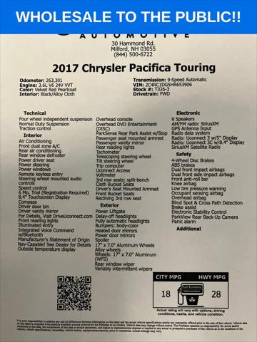 2017 Chrysler Pacifica Touring